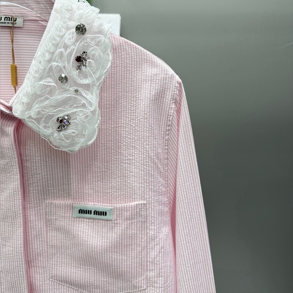 Miu Miu fashion pink blouse - Picture 5 of 6